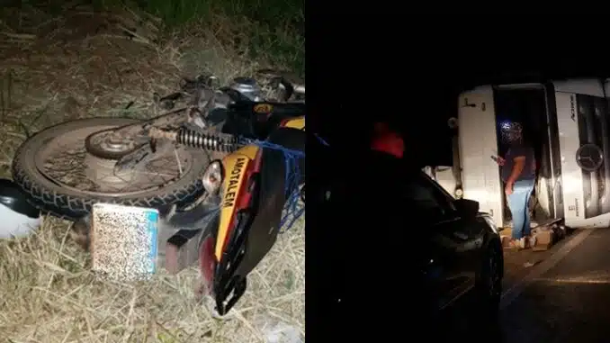 Acidente com mototaxista, Acidente, BR-020, Luís Eduardo Magalhães, Bahia, Acidente