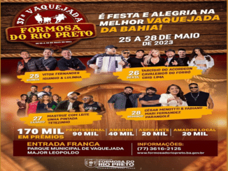 Programação vaquejada, Formosa do Rio Preto, Bahia