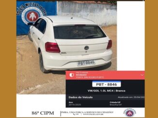 roubo de veículo, veículo recuperado em Santa Rita de Cássia, Bahia, Carro recuperado em Santa Rita de Cássia, Bahia, 86ª CIPM - Companhia Independente de Polícia Militar, Polícia Militar da Bahia