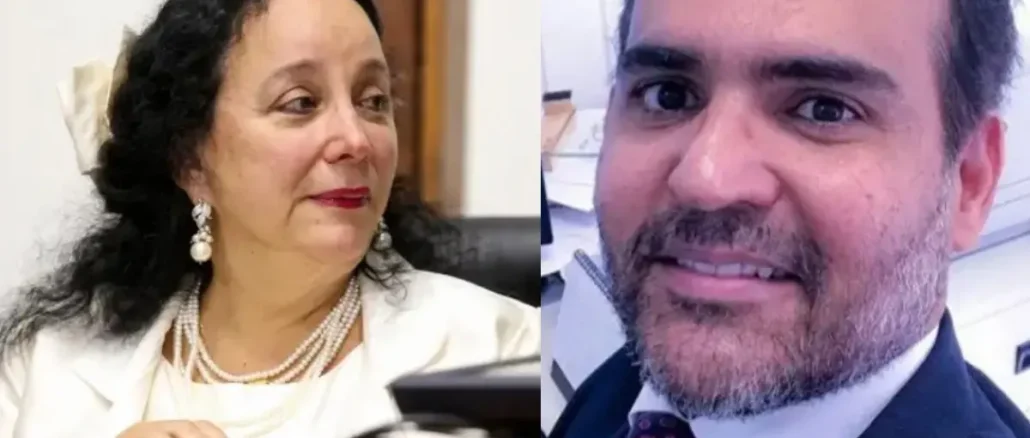 Fotografias lado a lado de uma desembargadora e de um ex-juiz implicados na Operação Faroeste.