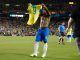 Endrick, atacante da seleção brasileira, segura a camisa do Brasil após marcar o gol da vitória contra o México no amistoso no Texas, de olho na Copa América