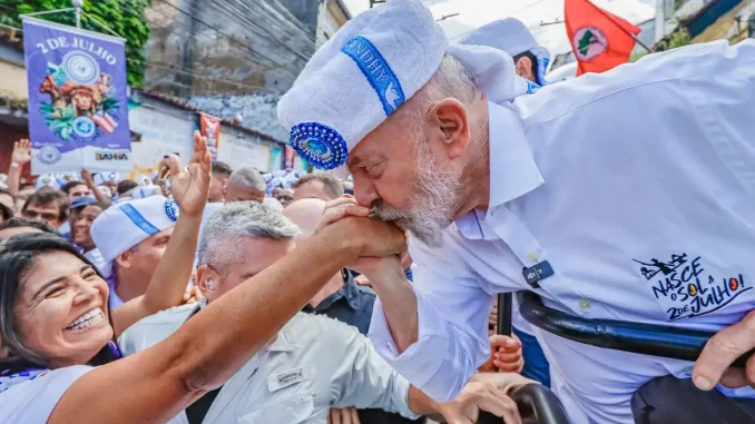 presidente Luiz Inácio Lula da Silva participou nesta terça-feira (2) das comemorações pelos 201 anos da Independência da Bahia, em Salvador.