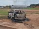 Carro pega fogo Formosa do Rio Preto, Formosa do Rio Preto, Bahia, incêndio veicular, Polícia Militar da Bahia, PM-BA