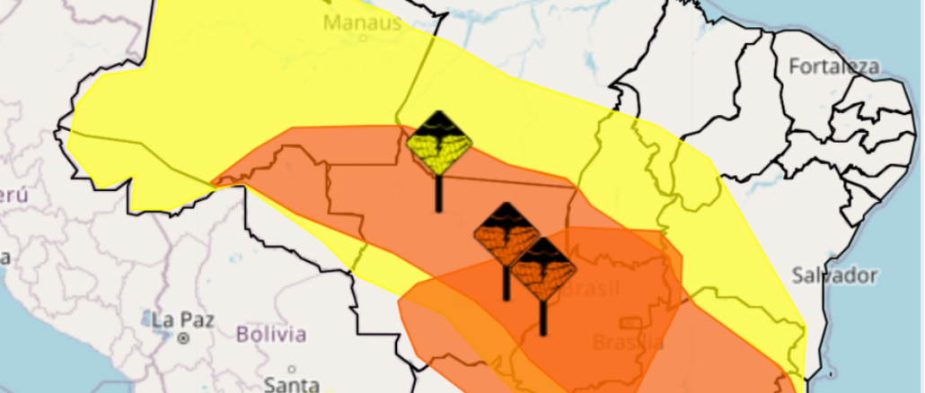 Previsão do tempo Bahia, previsão de chuvas Bahia, Meteorologia, Alerta Amarelo, Alerta Laranja, Inmet, Instituto Nacional de Meteorologia
