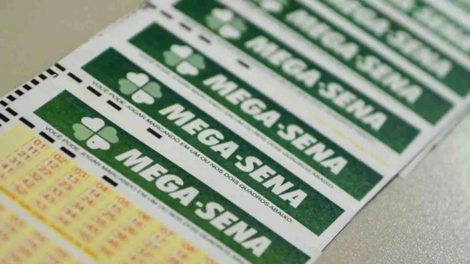 mega-sena-2859 Mega-Sena 2859, Resultado da Mega-Sena 2859, Bilhetes da Mega-Sena enfileirados com marcações de apostas