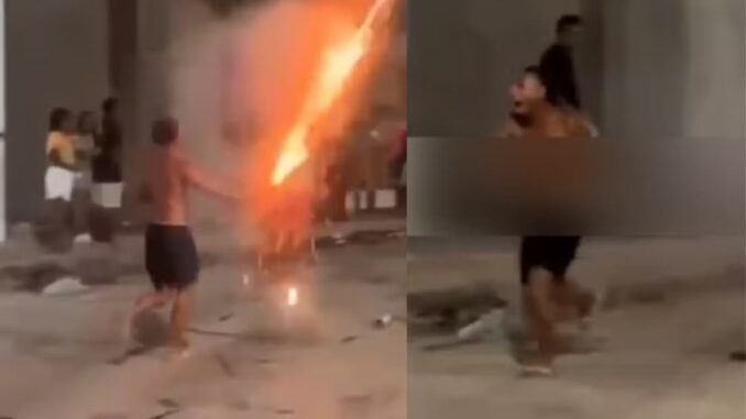 guerra-espada-bahia guerra de espadas na Bahia, Cruz das Almas, bomba explode na mรฃo de homem na Bahia