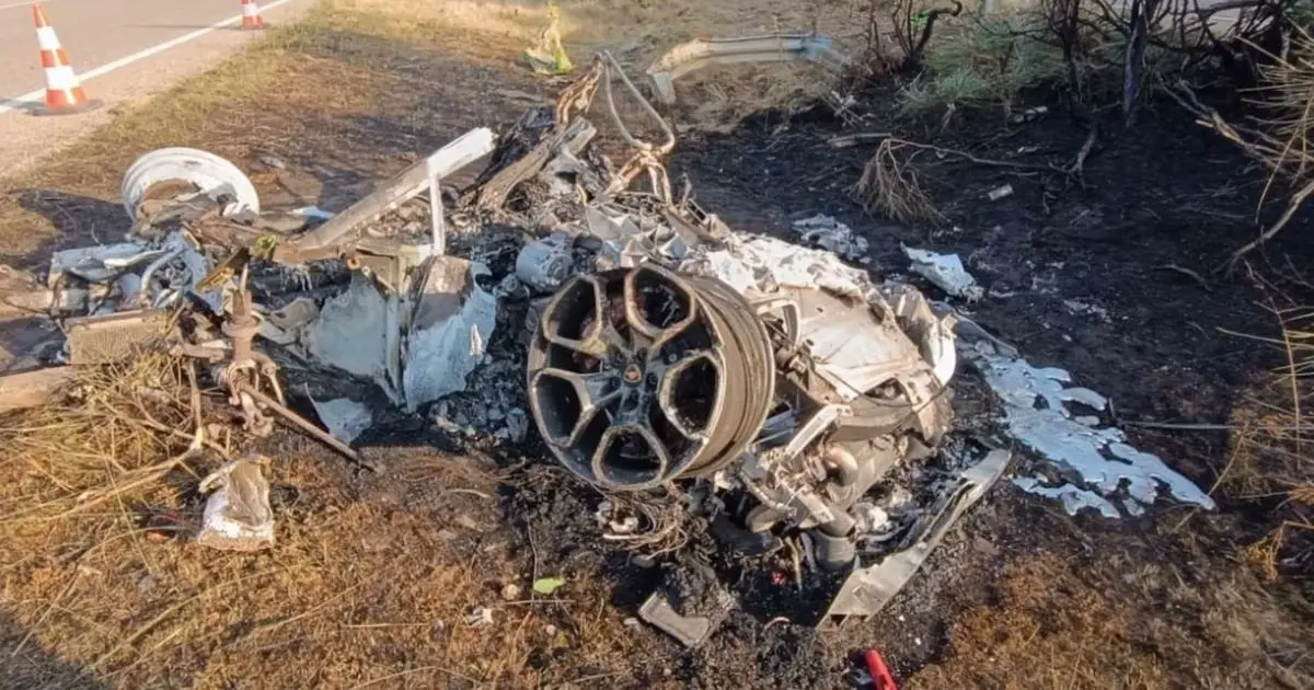 Primeiras imagens revelam carro completamente destruído e carbonizado no acidente fatal de Diogo Jota