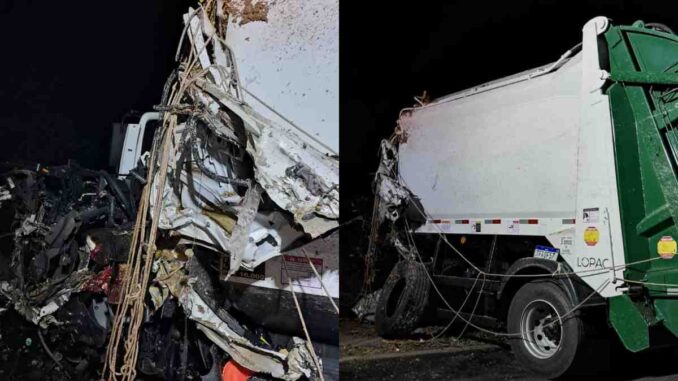 colisão entre caminhões, acidente Rosário Bahia, Acidente na BR-020 entre Rosário e Posse