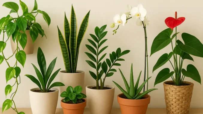 plantas-para-casa Jiboia; Espada-de-São-Jorge, Zamioculca, Orquídeas, Peperômia, Aloe vera (babosa), Antúrio, plantas dentro de casa, plantas para casa