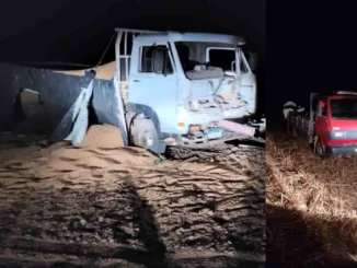 Caminhões são abandonados após roubo de soja e colisão em Formosa do Rio Preto