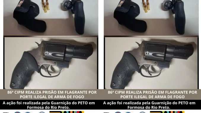 Formosa do Rio Preto: homem é preso por porte ilegal de arma de fogo