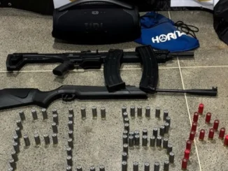 armas recuperadas pela Polícia Civil da Bahia, após furto em fazenda de Formosa do Rio Preto, no oeste do estado