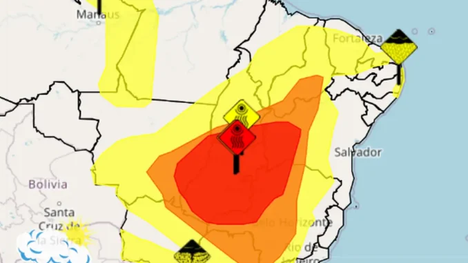 alerta vermelho; baixa umidade, Inmet, Instituto Nacional de Meteorologia, Oeste da Bahia