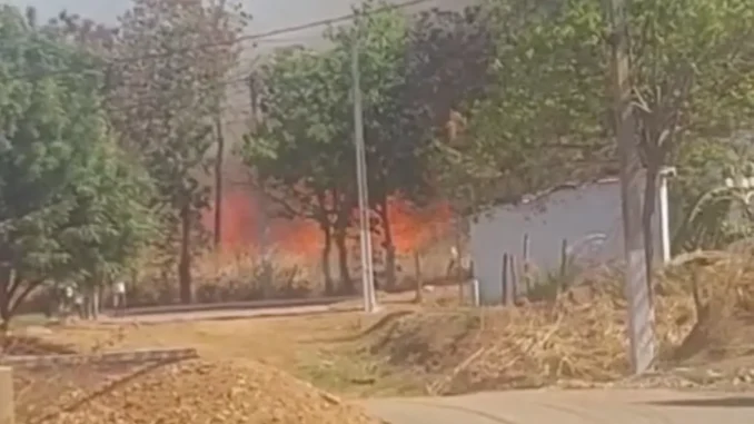 Incêndio atinge área em Formosa do Rio Preto durante alerta de baixa umidade