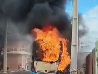 Ônibus da Novo Horizonte pega fogo em Ibotirama