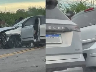 Acidente na BR-135 em Bom Jesus, do Piauí envolvendo o ex-prefeito de Corrente, Murilo Mascarenhas